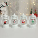 4 PCS Christmas Decoration Lantern Portable LED Small Oil Lamp(Snowman)