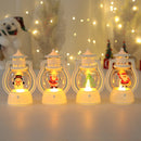 4 PCS Christmas Decoration Lantern Portable LED Small Oil Lamp(Snowman)