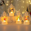 4 PCS Christmas Decoration Lantern Portable LED Small Oil Lamp(Snowman)