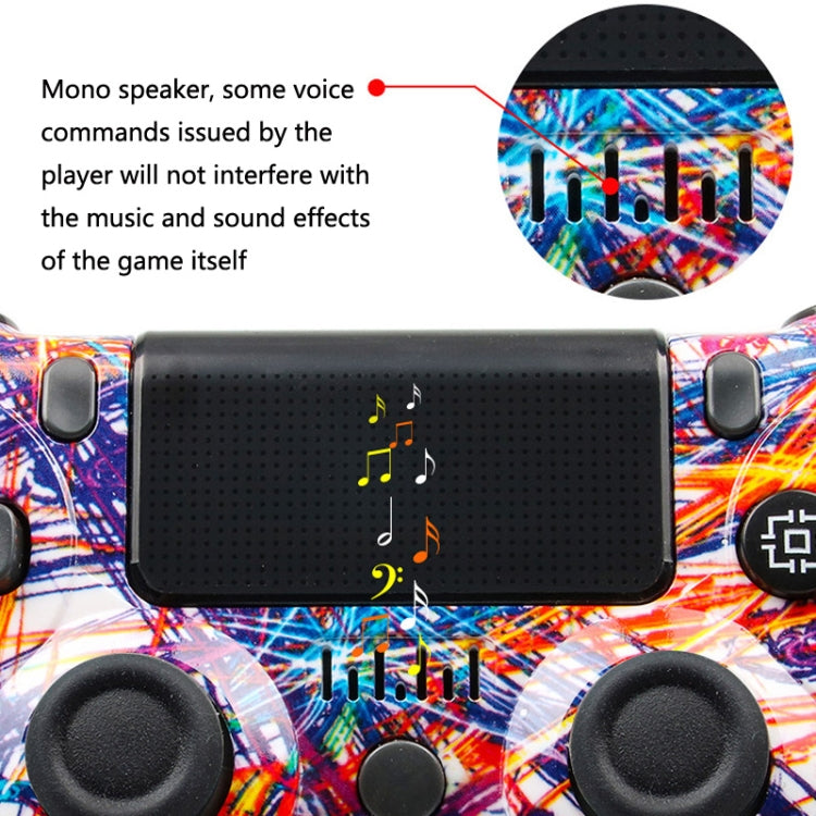 Wireless Bluetooth Game Controller Gamepad With Light For PS4, Color: Cloud