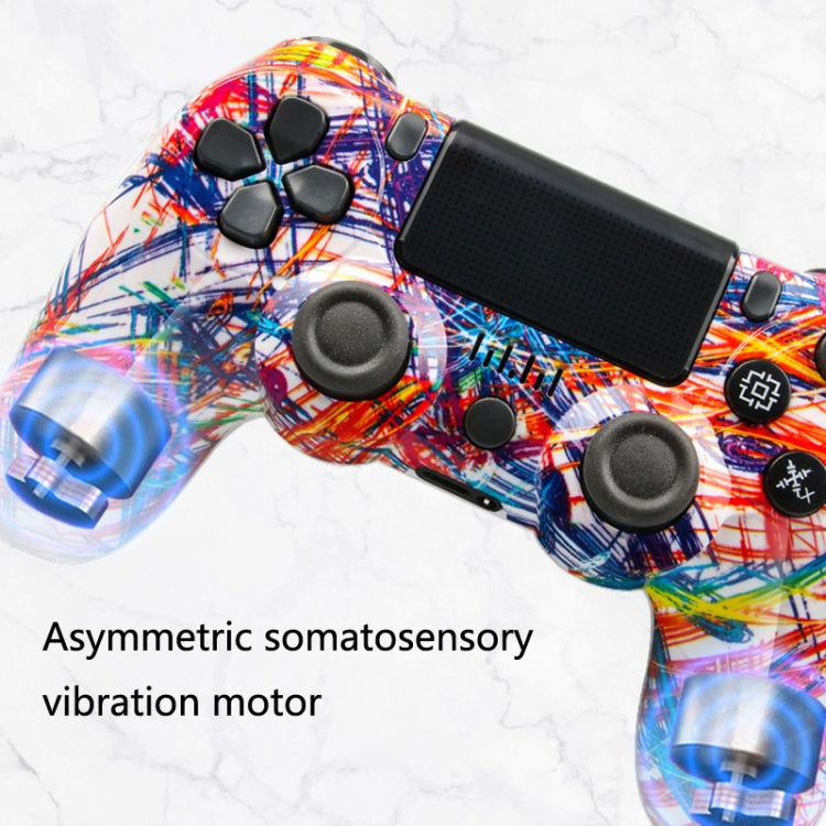 Wireless Bluetooth Game Controller Gamepad With Light For PS4, Color: Cloud