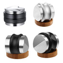 ENB-11 51mm Stainless Steel Coffee Cloth Powder Dispenser Coffee Machine Handle Universal, Colour: One Word Double Head Bright Black