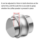 ENB-11 51mm Stainless Steel Coffee Cloth Powder Dispenser Coffee Machine Handle Universal, Colour: One Word Double Head Bright Black