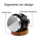 ENB-11 51mm Stainless Steel Coffee Cloth Powder Dispenser Coffee Machine Handle Universal, Colour: One Word Double Head Bright Black
