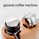 ENB-11 51mm Stainless Steel Coffee Cloth Powder Dispenser Coffee Machine Handle Universal, Colour: One Word Double Head
