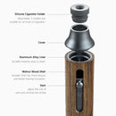 KURKE Anti-Smoke Ash Falling Cigarette Cover Car Ashtray, Colour: Walnut
