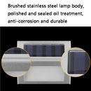 6 LED Solar Stainless Steel Stair Ladder Lamp Wall Light(Warm Light)