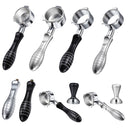 TSPH54 Three-Ear Alloy Stainless Steel Coffee Bottomless Handle For Bofu 8 Series, Style: Black