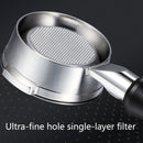 TSPH54 Three-Ear Alloy Stainless Steel Coffee Bottomless Handle For Bofu 8 Series, Style: Silver + Powder Bowl + Compactor