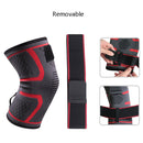 Pressurized Tape Knit Sports Knee Pad, Specification: M (Red)