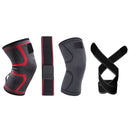 Pressurized Tape Knit Sports Knee Pad, Specification: XXL (Red)