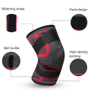 Pressurized Tape Knit Sports Knee Pad, Specification: XL (Black)