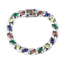 NL105 Hip-Hop Cool Full Diamond Inlaid Zircon Clavicle Chain, Size: 45cm (Silver)