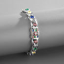 NL105 Hip-Hop Cool Full Diamond Inlaid Zircon Clavicle Chain, Size: 45cm (Silver)