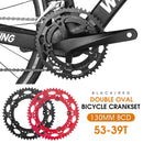 WEST BIKING YP0719274 53-39T Road Bike Crank Racing Double Disc(Red)