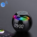 ZXL-G90 Portable Colorful Ball Bluetooth Speaker, Style: Clock Version (Black)