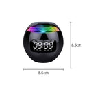 ZXL-G90 Portable Colorful Ball Bluetooth Speaker, Style: Clock Version (Black)