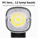 CYCLINGBOX BG-1815 Bicycle Aluminum Alloy Front Lamp Night Ride Strong Light Flashlight(Black)