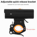 CYCLINGBOX BG-1815 Bicycle Aluminum Alloy Front Lamp Night Ride Strong Light Flashlight(Black)