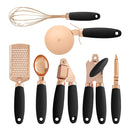 BXGN7-01 7 in 1 Household Kitchen Gadgets Set, Style: Leather Box(Black)
