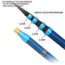 Carbon Short Section Fishing Rod Short Section Positioning Handle Rod, Length: 6.3m(Blue)