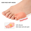 4 Pairs Adjustable Force Double Ring Toe Separator Overlapping Toe Separator(Skin Color)