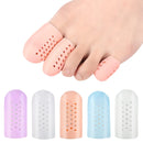 10 Pairs With Hole Toe Set High Heels Anti-Wear Anti-Pain Toe Protective Cover, Size: S(Blue)