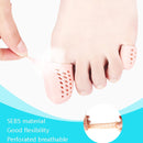 10 Pairs With Hole Toe Set High Heels Anti-Wear Anti-Pain Toe Protective Cover, Size: M(White)
