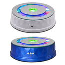 LED Light Electric Rotating Turntable Display Stand Video Shooting Props Turntable(White)