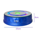 LED Light Electric Rotating Turntable Display Stand Video Shooting Props Turntable(White)