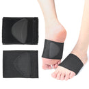 2 Pairs Flat Foot Bow Support Half Pad Elastic Bandage Foot Pad(Black S (35-38 Yard))