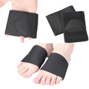 2 Pairs Flat Foot Bow Support Half Pad Elastic Bandage Foot Pad(Black S (35-38 Yard))