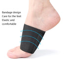 2 Pairs Flat Foot Bow Support Half Pad Elastic Bandage Foot Pad(Black M (39-42 Yard))