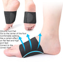 2 Pairs Flat Foot Bow Support Half Pad Elastic Bandage Foot Pad(Black M (39-42 Yard))