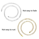 NL102 Encrusted Zirconium Cuban Bracelet, Size: 60cm (Gold)
