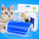 4 PCS Pet Cat Corner Rub Hair Massage Brush(Blue)