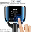 Ozio Car Charger Cigarette Lighter Conversion Plug USB Fast Flashing Charger, Model: CL48 PD Black