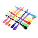 120 PCS LRXD Free Binding Silicone Elastic Shoelaces, Random Color Delivery