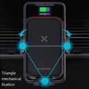 M5 15W Smart Sensor Car Air Outlet Wireless Charging Bracket(Black Red)