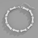 NL118 Full Diamonds Bone Hip-Hop Clavicle Necklace, Size: 20cm
