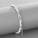 NL118 Full Diamonds Bone Hip-Hop Clavicle Necklace, Size: 20cm