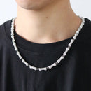 NL118 Full Diamonds Bone Hip-Hop Clavicle Necklace, Size: 20cm