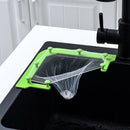2 Sets VIB-888 Kitchen Sink Triangle Hanging Net Drain Rack(Dark Green)