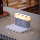 S26 3 in 1 Mobile Phone Wireless Charger with Clock & Night Light(Black)
