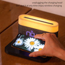 S26 3 in 1 Mobile Phone Wireless Charger with Clock & Night Light(Black)
