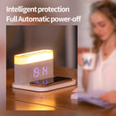 S26 3 in 1 Mobile Phone Wireless Charger with Clock & Night Light(Black)