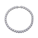 NL101 Street Hip Hop Necklace, Size: 9 Inches (White Gold)