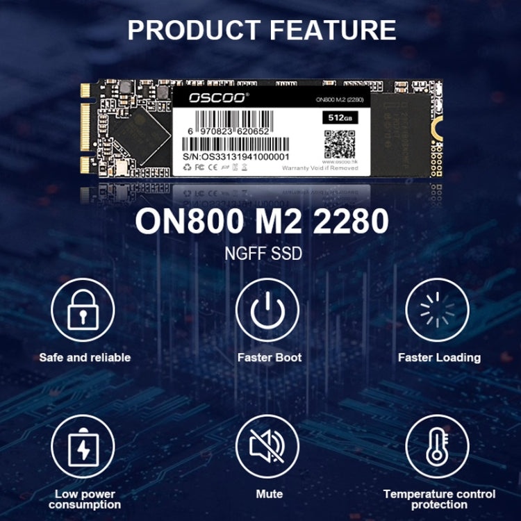 OSCOO ON800 M2 2280 Laptop Desktop Solid State Drive, Capacity: 512GB