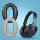 2 PCS Leather Headset Earmuffs for Sony 1000XM4 Black Protein Skin No Snap