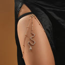 2 PCS BT192-1 Elastic Snake Long Anklet Body Chain Accessories(Gold)